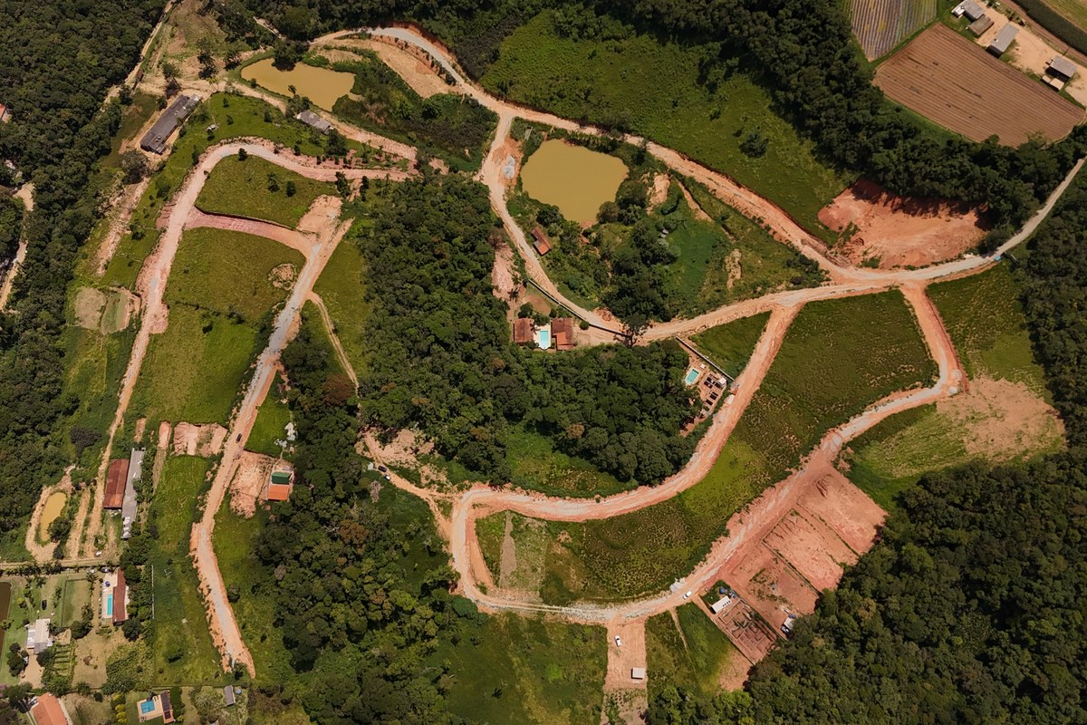 Vista aérea do Eco Reserva dos Lagos